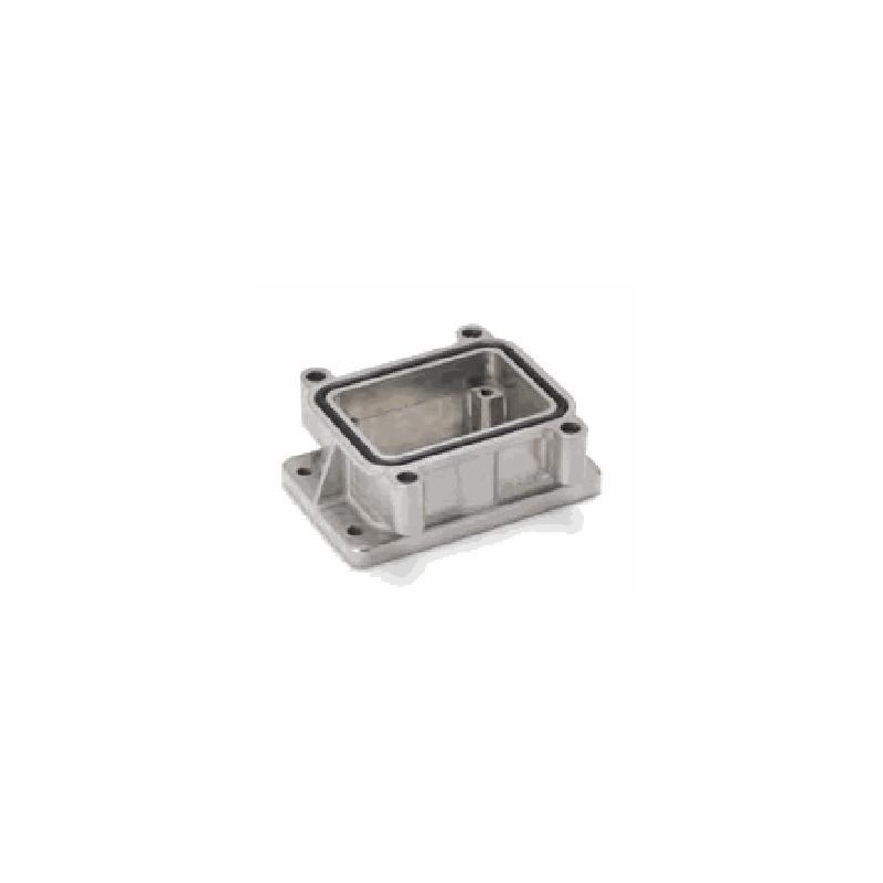 Embase encastrée 6B, Aluminium moulé sous pression, IP68/IP69K, Sortie basse